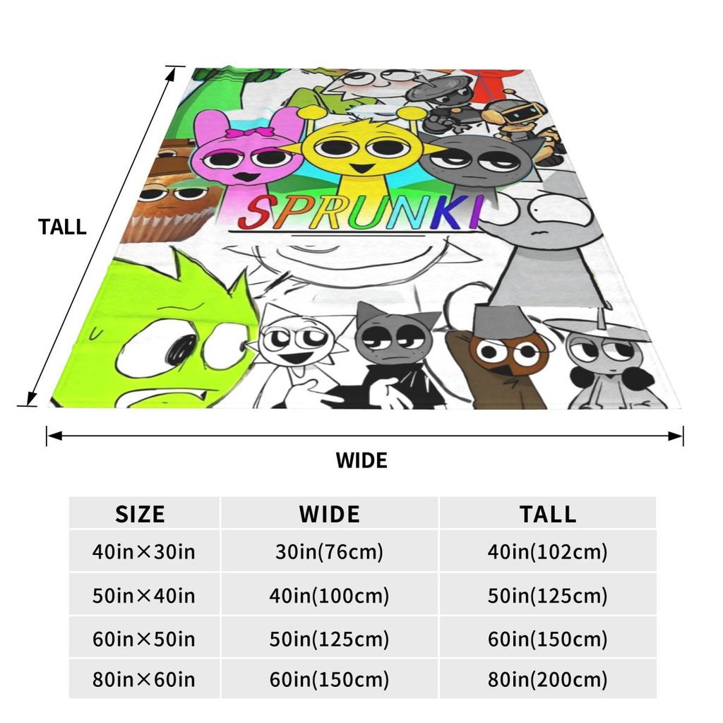 Sprunki Incredibox Game Blankets Airplane Travel Flannel Throw Blanket For Outdoor Warm Soft Design Quality Bedspread Gift