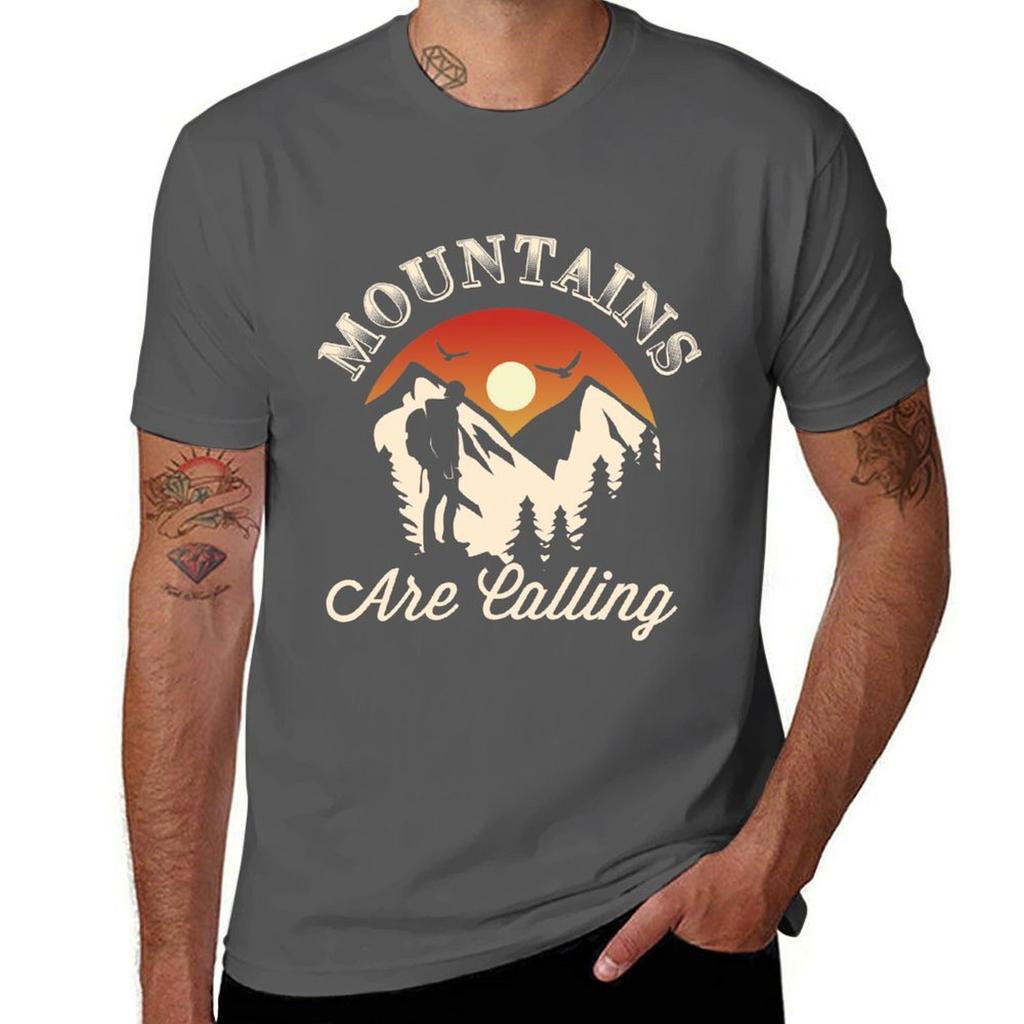 Mountains Tshirt Basic Plain Tee For Spring And Summer