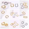 18K Real Gold Plated Brass Circle Round Earrings For Women Trend Fashion Jewelry Accessories Gifts Wholesale