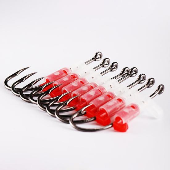3/5/10/15/20Pcs Luminous Live Shrimp Fixing Hook Heavy Duty Glow-in-the-dark Barbed Fishhook Freshwater Saltwater Catfish Bass Fishing Hook