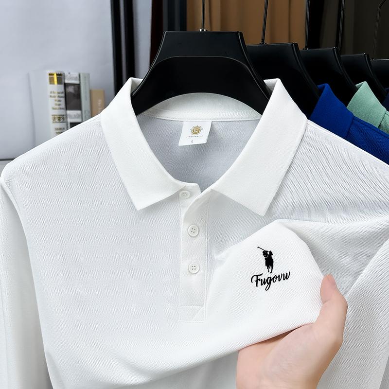 

2025 Latest High End Fashion Long Sleeved T-Shirt For Men In Spring And Autumn, Casual Collar Polo Shirt For Men 4XL