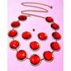 Halloween Cosplay Waist Belt Stone Chain Adjustable Tight Jeans Dress Belt Chain with Round Red Gems Party Costume