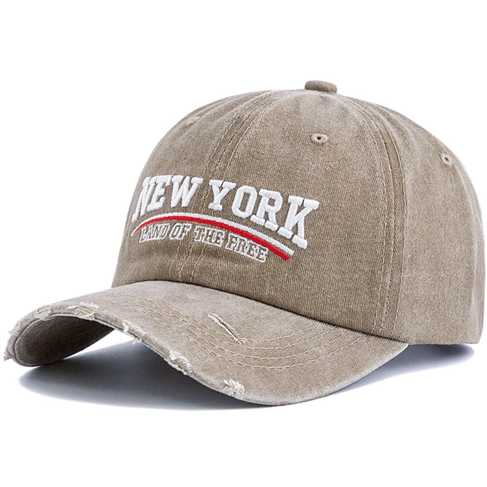 New Unisex Vintage Washed Cotton Cap New York Embroidered Baseball Cap For Men & Women Retro Streetwear Outdoor Dad Hats