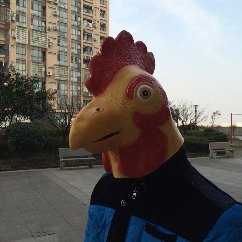 Halloween costume party mask, animal prop, large rooster mask, eco-friendly latex chicken headgear
