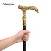 Golden Horse Handle Luxury Pattern Walking Stick Party Fashion Elegant Walking Stick Decorative Cospaly Cane Knob Crosier 90cm