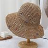 Weaving Straw Hat for Teen Girl Breathable Spring Camping Sunproof Beach Hat