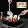 LEXCOOK Stainless Steel Frying Pan, Non-Stick, Deep, Conical, Stir-Frying Pan, Wok, Deep, Commercial Grade, Five-Layer Construction, Dishwasher Safe,