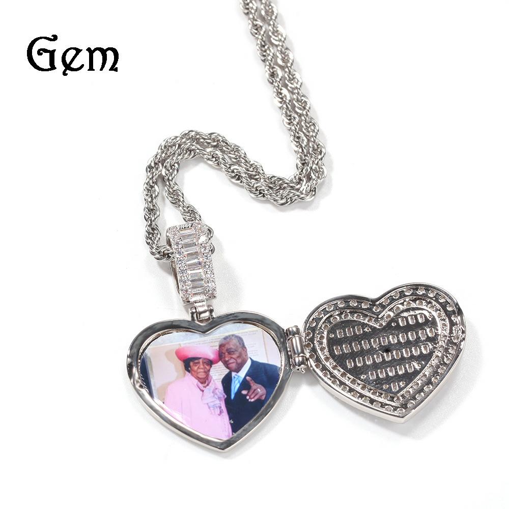 Hip Hop Fashion Trend Flip Love Photo Pendant Supply Photo Couple Pendant