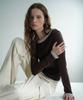 WAARFORWOMAN Wt-100 Color Block Shirred T-Shirt - Brown