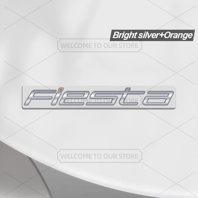 TQ013-Car 3D Metal For Ford Fiesta MK4 5 6 7 8 New And Old Style Body Emblem Badge Decals Auto Tail Sticker Decorative Accessories