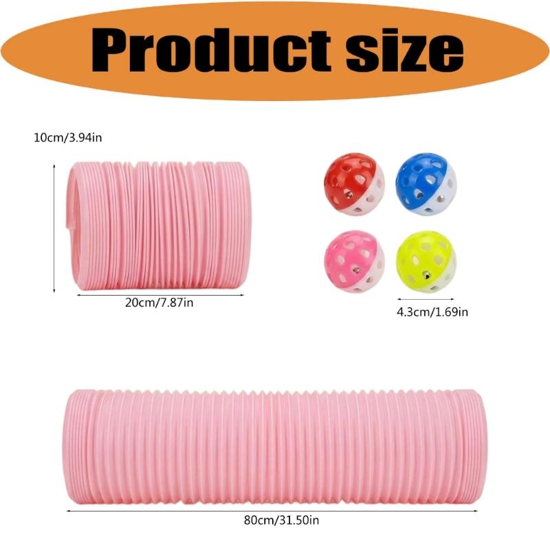 Hamster Crawl Tunnel for Small Animals, Flexible Plastic Tube for Indoor Burrowing Activity, Covered Rest Space and Habitat Enrichment Use
