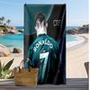Asciugamano da Spiaggia con Stampa di Cristiano Ronaldo Asciugatura Rapida Super Assorbente Morbido Asciugamano da Bagno per Nuoto Spiaggia Viaggio Souvenir per Fan Regalo