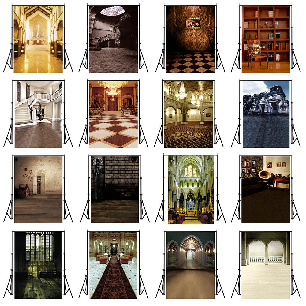 Church Backdrop for Halloween Christmas Party Decor,Photo Booth Studio Props,Home&Event Backgrounds,Wedding Decor