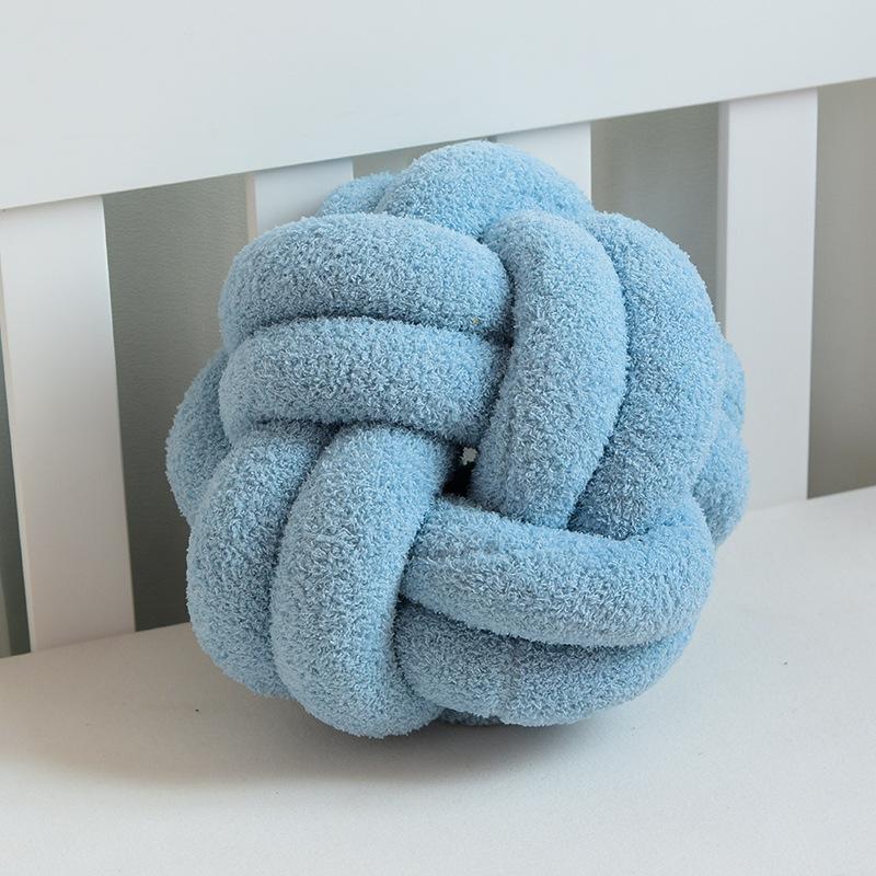 European Simple Hand-made Pillow with Skin-friendly Soft High Elastic Spherical Cushion Knotted Balls