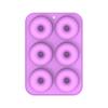 1pc 6-Cavity Silicone Donut Mold, Oven-Safe Silicone Round Donut Mold, Food-Grade Donut Baking Pans for Birthday Holiday Treats