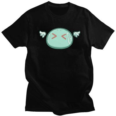 Custom Fashion Genshin Impact Anemo Slime T Shirt Men Anime Game Tshirt Streetwear Tee Slim Fit Tshirt Gift