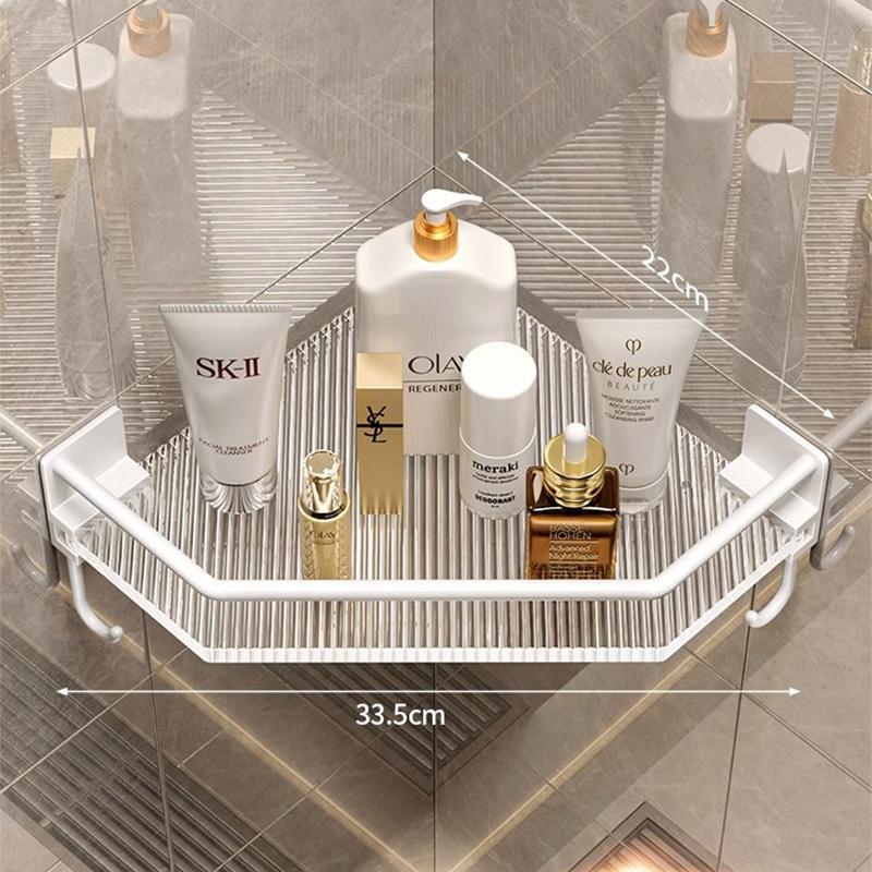 Bathroom corner triangular rack No punching toilet Acrylic toilet Wall-mounted bathroom storage
