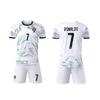 Portugal Uit Wit Nee. 7 Ronaldo Voetbalshirt, Maten 14-3XL voor Kinderen & Volwassenen