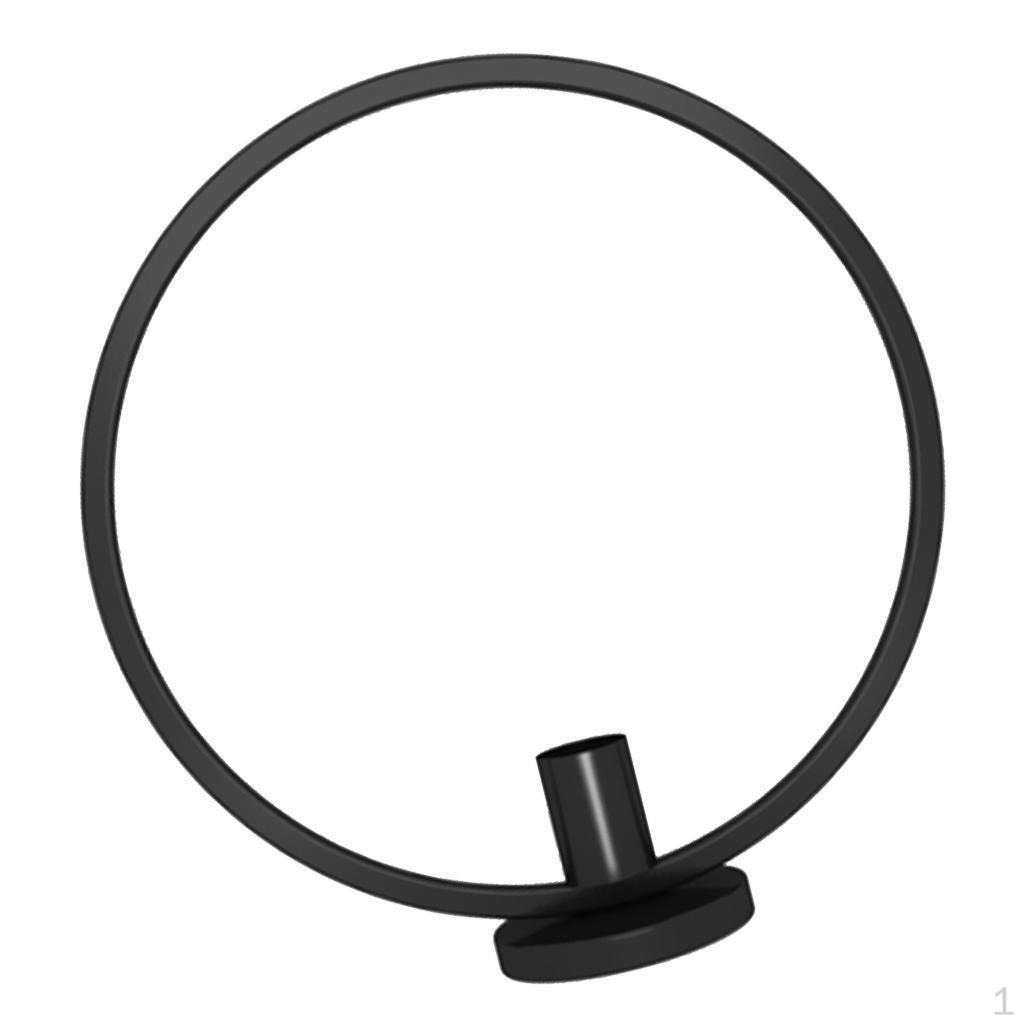 Geometric Light Candle Holder Decorative Candlestick For Dinner Black-S