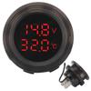 Dual Display Temperature Voltmeter Clear Stable Display Waterproof Simple Installation Car Thermometer Detector Car Thermometer