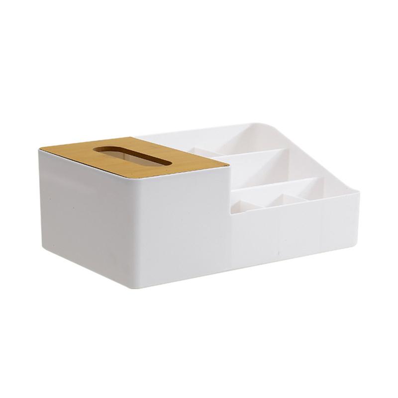 Removable Tissue Box With Bamboo Cover Modern Simple Reusable Napkin Box Paper Dispenser For Home
