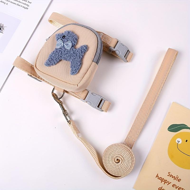 Pet Backpack Teddy Bichon Leash Cat Dog Chest Strap Dog Leash Dog Walking Rope Pet Snack Bag Dog Rope