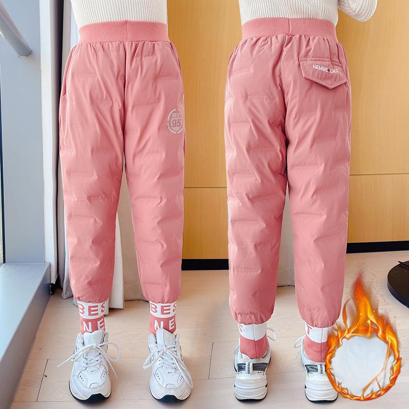 Pantaloni pentru băieți și fete Toamnă și iarnă pentru copii Plus catifea îngroșată, stil occidental, din bumbac, îmbrăcăminte exterioară, pantaloni din bumbac, pantaloni