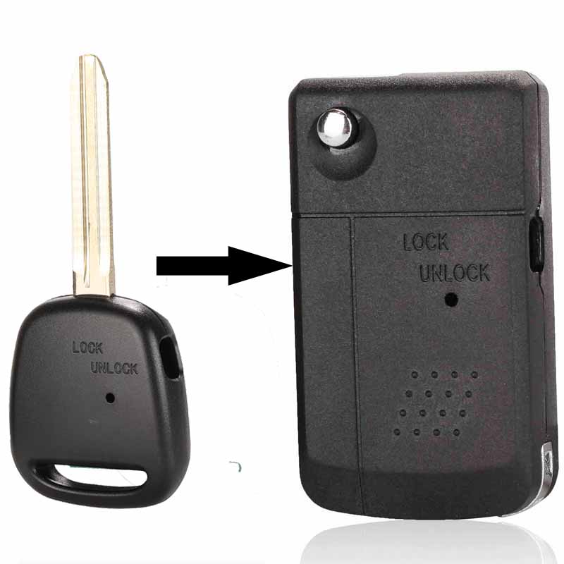 

jingyuqin модифицированный 1/2 кнопки автомобильный ключ оболочки чехол для Toyota Carina Estima Harrier Previa Corolla Celica чехол складной Flid убе