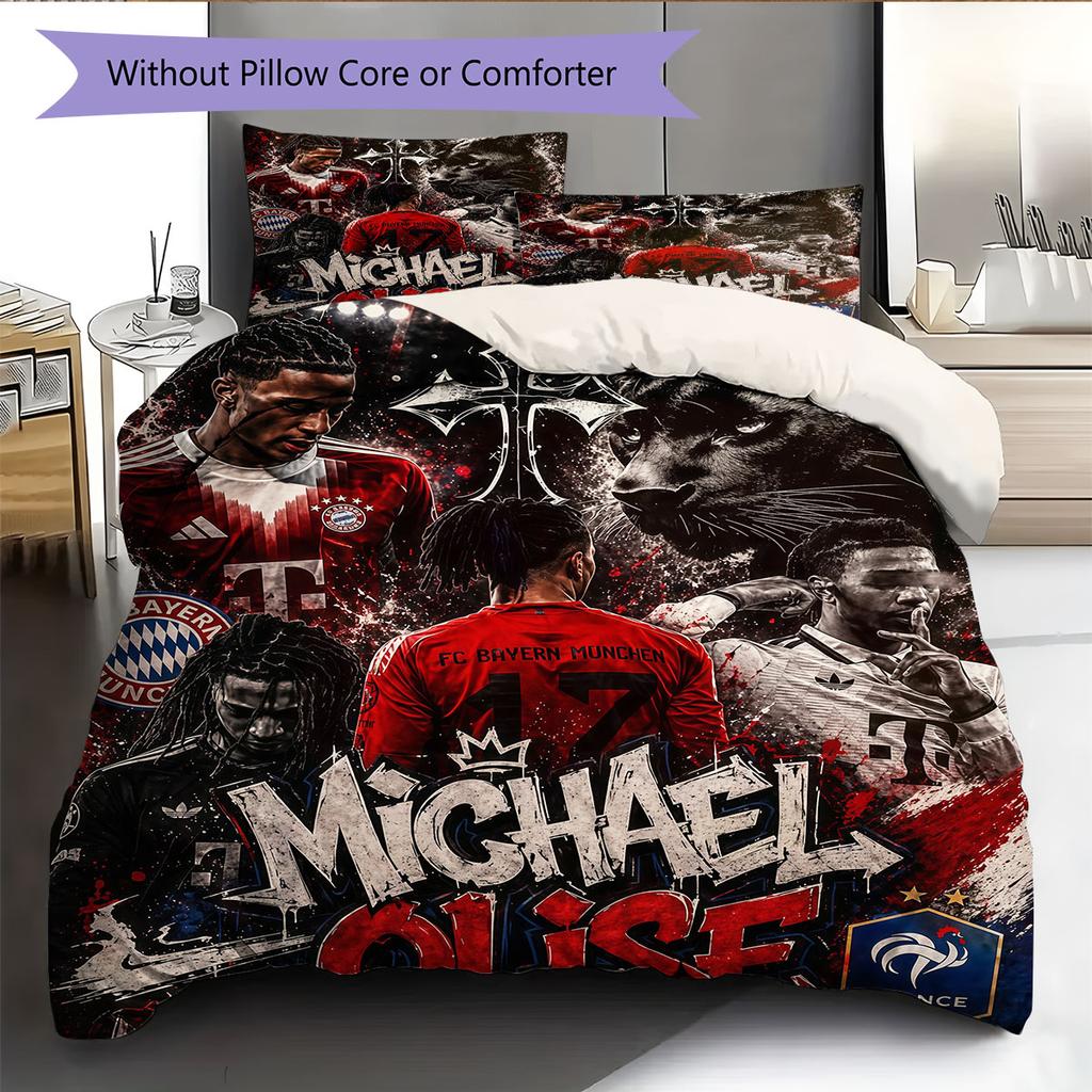 Ropa de cama con estampado de Michael Olise Decoración del hogar Regalo de cumpleaños (1 * funda nórdica + 2 * fundas de almohada, sin núcleo),artículos para fans.