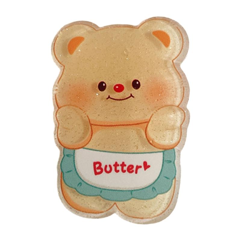 Mädchen Haarspange mit Butterbär Frauen Kind Haarspangen Bären Kopfschmuck Haarspangen Herzform Süß 2000er Mädchen Haarnadel