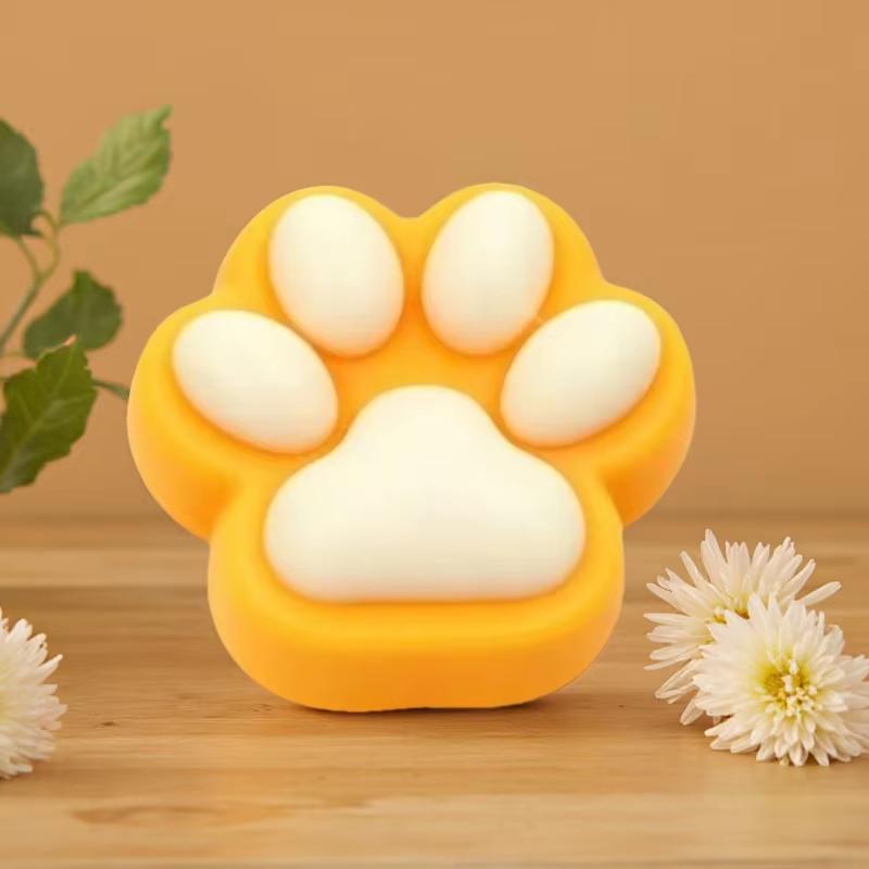 Macaron Kleur Kattenpoot Squishy Speelgoed Individueel Verpakt Knijp Fidget Speelgoed Schattige Poot Stressverlichter Zakformaat Sensorisch Kinderspeelgoed