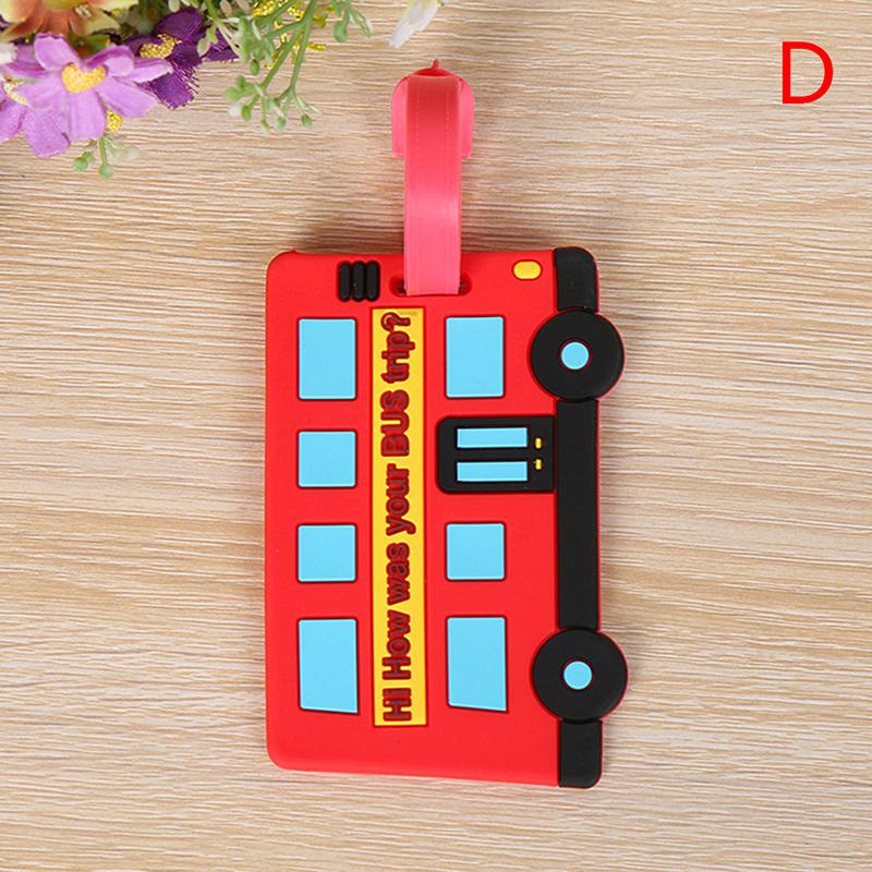 

Бирка для багажа из ПВХ, мягкая силиконовая, мультяшная, посадочная бирка, креативный идентификатор багажа и чемодана