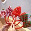 Non-slip Bowknot Hair Hoop Shiny Christmas Headband Sweet Christmas Hairband  Girls