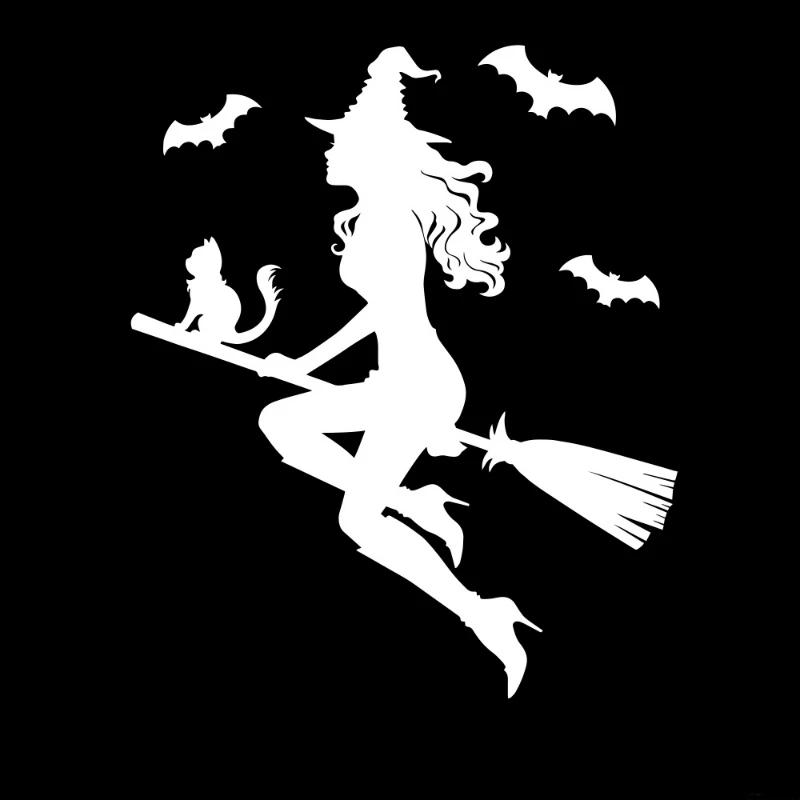 15CM Creative Stickers Witch Exterior Parts Sticker for Car Products Stylish, Personality, PVC Sunscreen and Waterproof Decals