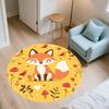 Fox pattern round rug,Carpet Rug for Living Room Bedroom Sofa Playroom Decor,Non-slip Floor Mat,Holiday Gifts and Birthday Gifts