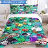 Buntes Trauminsel-Collage 3er-Set K-Pop-Musikgruppe Bettwäsche-Set, Ideal für Schlafzimmer, Wohnheim, Inklusive Bettbezug und 2 Kissenbezügen, Fan-Geschenke