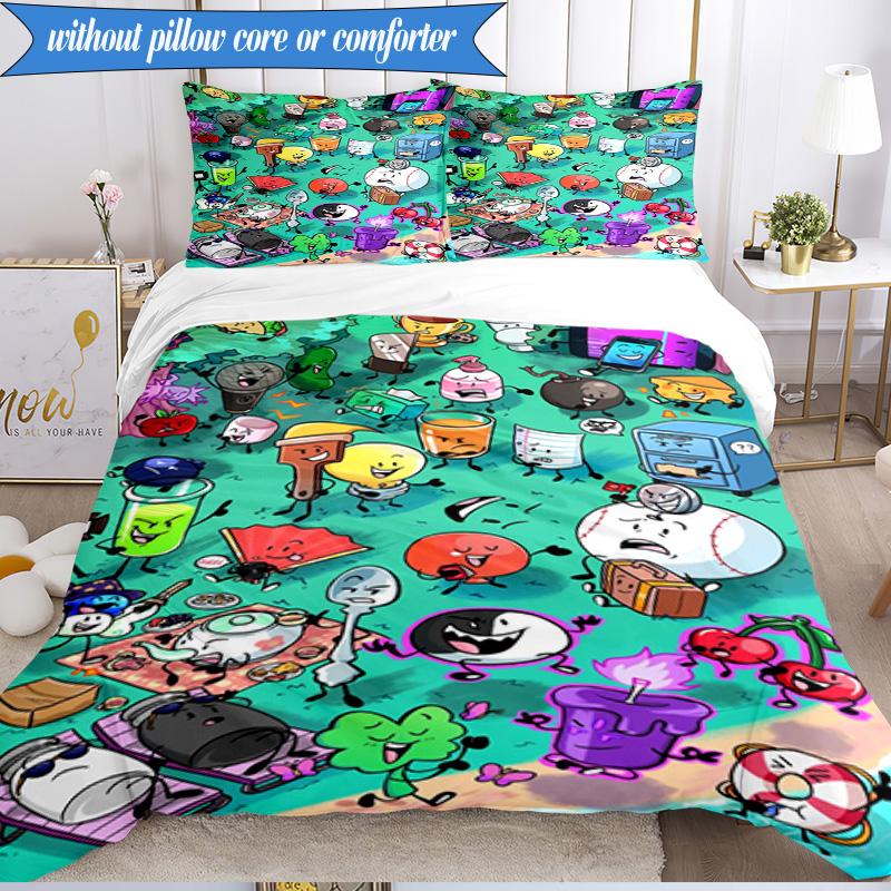Buntes Trauminsel-Collage 3er-Set K-Pop-Musikgruppe Bettwäsche-Set, Ideal für Schlafzimmer, Wohnheim, Inklusive Bettbezug und 2 Kissenbezügen, Fan-Geschenke