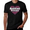Pink Word Heart - T Shirt for Assistant Principal. T-Shirt Dry Fit Athletic Short Sleeve Shirt