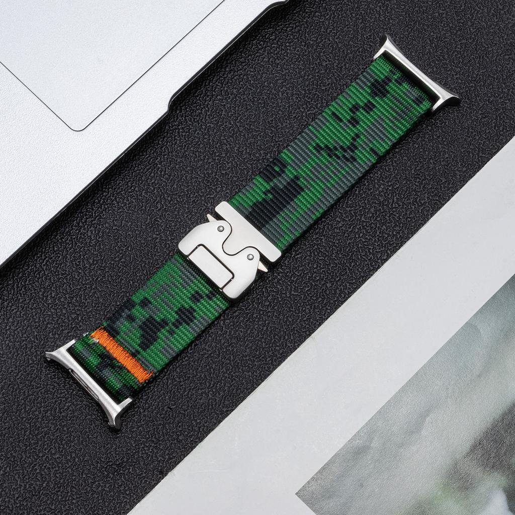 Sport Nylon Band For Samsung Galaxy Watch Ultra 47mm Camouflage Water Resistant Men Wearable Bracelet Galaxy Watch Ultra Strap