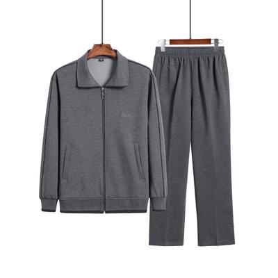 Spring & Autumn Middle-Aged Men's Sportswear Set - Casual Outfit for 70-Year-Old Dads