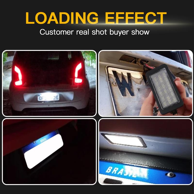 2pcs LED Canbus License Number Plate Light For VW Up! E-up! 2012-2017 Skoda Citigo/E-Citigo 2012-2025 OEM:1S0943021 Accessories