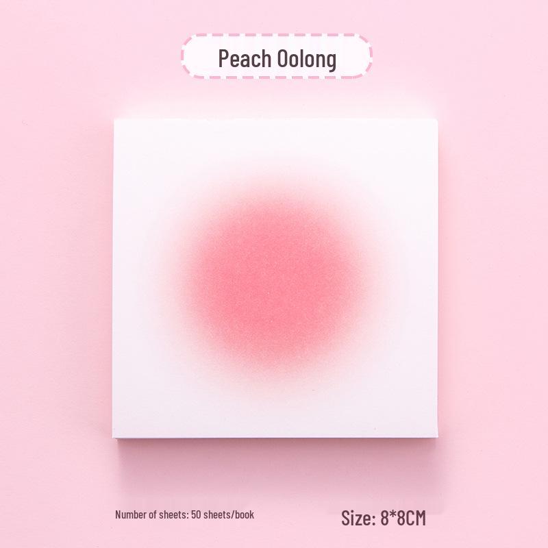 Blush Gradient Memo Pad - Non-Adhesive Sticky Note Strips for Students & Journals