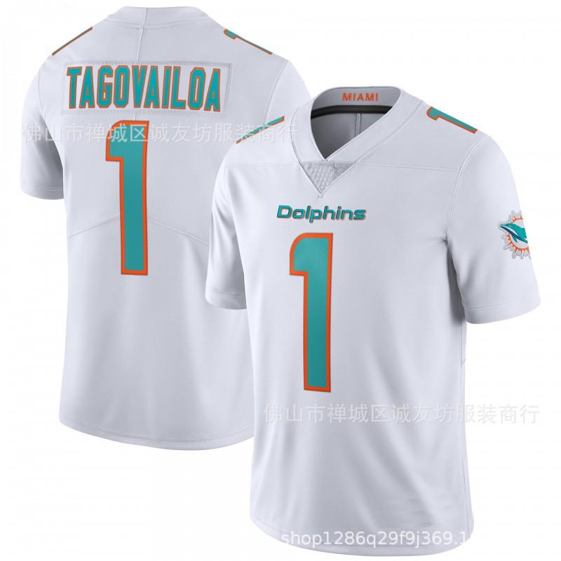 NFL Miami Dolphins Tua Tagovailoa 1 Vintage Jersey Mens Football Game Shirt