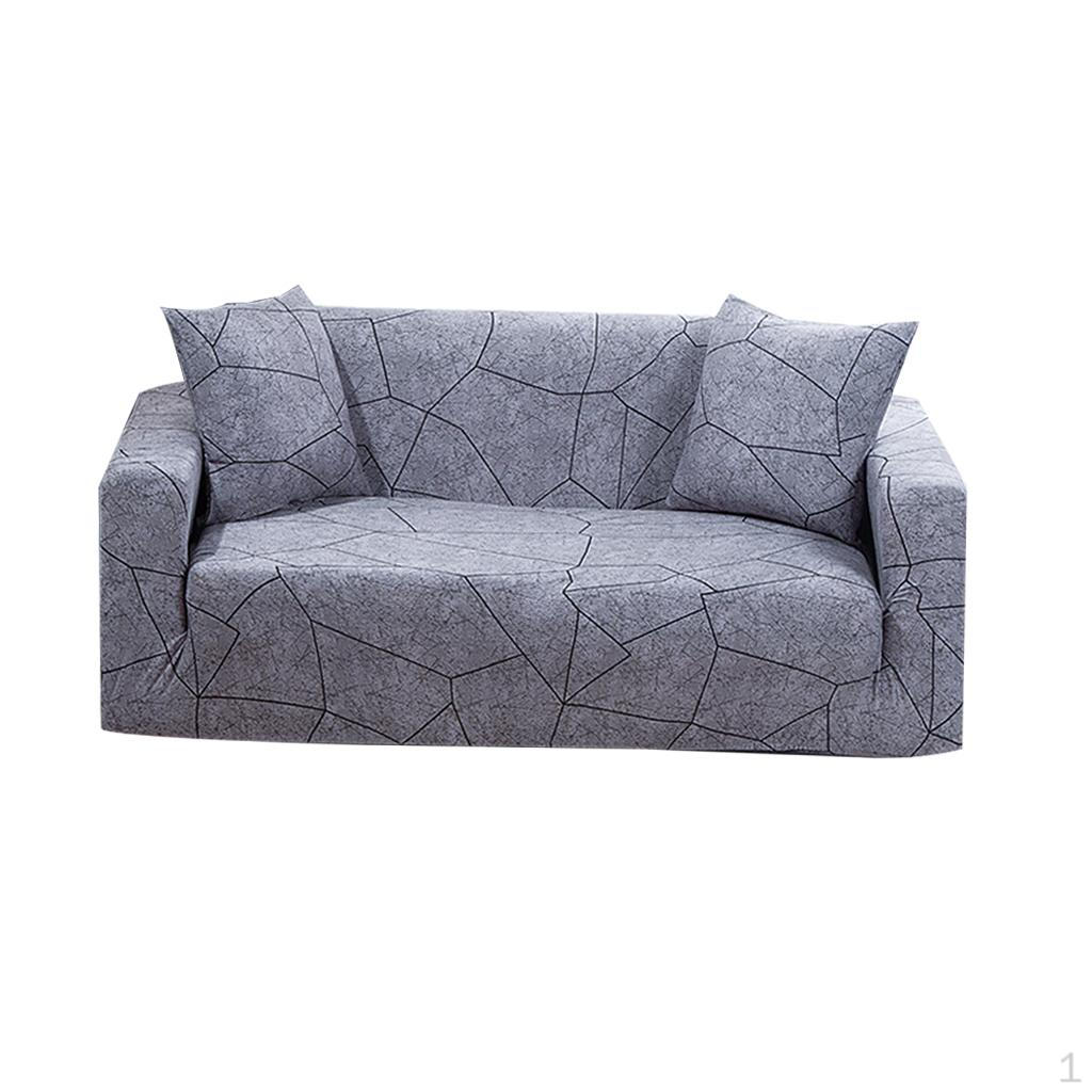 1 Set Sofa Cover Cushion Seater Skidproof Portable Polyster Stretch Elastic Printed Square One Seat C 1150₽