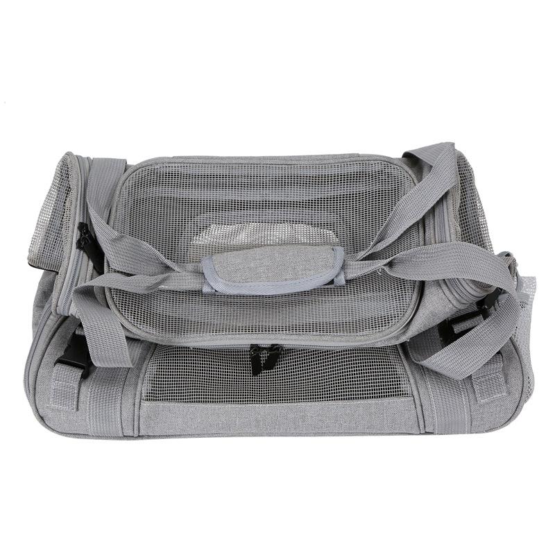 Foldable Pet Handbag, Breathable Outdoor Travel Carrier, Portable Lightweight Cat Dog Shoulder Bag for Daily Outing