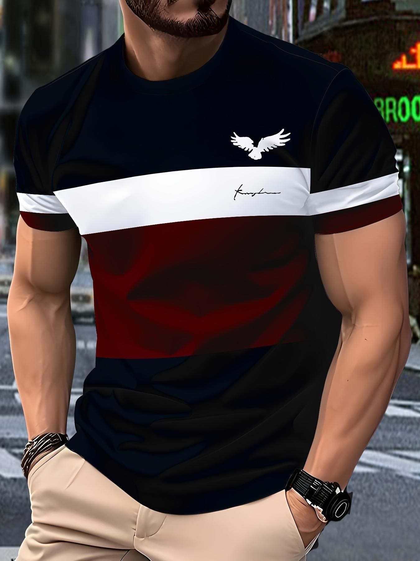 

Men s Color Block Fashion T-Shirt - Breathable. Moisture-W XL дубильная кора
