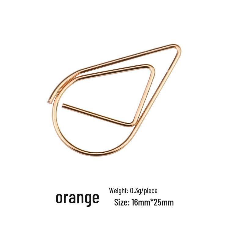 Water Drop Metal Bookmark & Binder Clip - 6 Colors