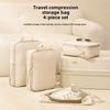 4Pcs/Set Travel Compression Packing Cubes Bag Portable Suitcase Clothes Organizers Waterproof Luggage Storage Cases Drawer Bags