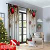 Set Of 2 Flat Printing Christmas Curtains Durable Polyester Fabric Without Electricity Spring Use Made