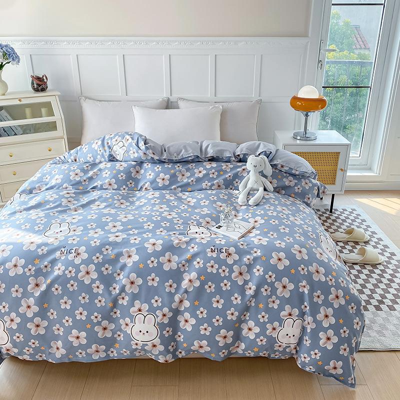 1Pc Printing Cotton Duvet Cover No filler,Breathable Skin Friendly Fabric Comfortable Plants and Flowers pattern,Bedroom Bedding